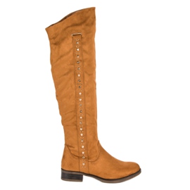 Super Me Mokkanahkakengät, joissa korkokengät ruskea