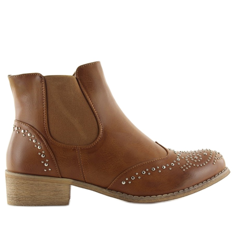 Ruskeat Chelsea-saappaat nastoilla, ruskea Ka16-160sl Camel