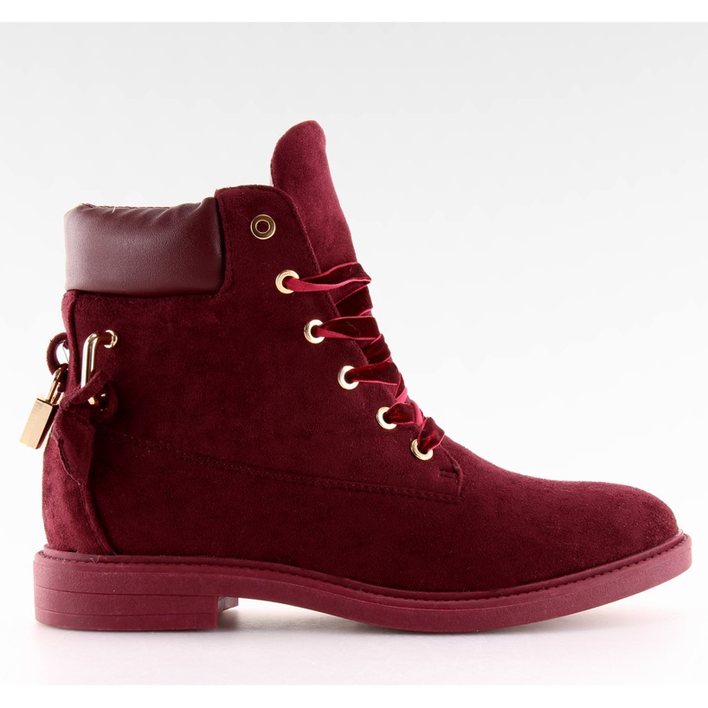 Timberki riippulukolla viininpunaisella J-8686 -viinillä punainen