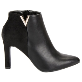 Mustat vinceza-korkokengät nilkkurit