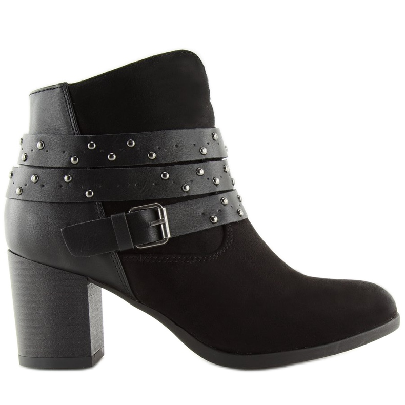 Saappaat vakaalla kantapäällä musta G-36 Black