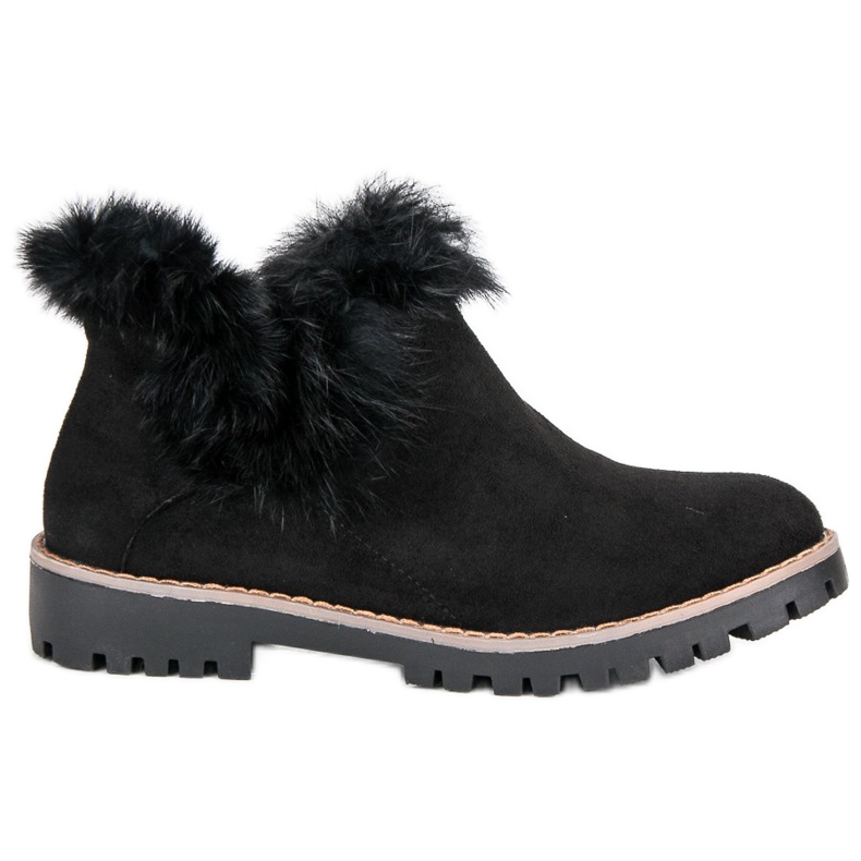 Forever Folie Liukuvat mokkanahkaiset nilkkurit musta