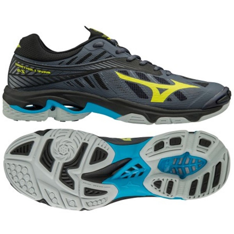 Mizuno Wave Lighting Z4 M V1GA180047 lentopallokengät musta harmaa