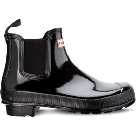 Hunter Naisten alkuperäinen kiiltävä Chelsea Rgl Black musta