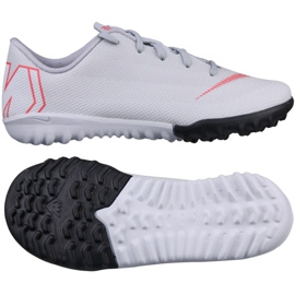 Nike Mercurial VaporX 12 Academy Tf Jr AH7353-060 jalkapallokengät harmaa harmaa