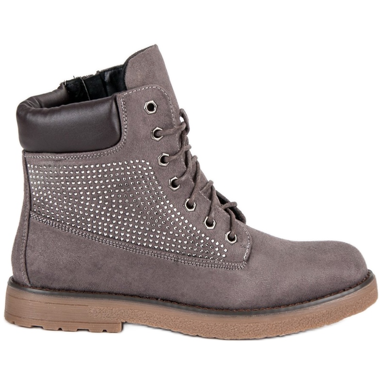 Bestelle Suede Trappers On A Slider harmaa