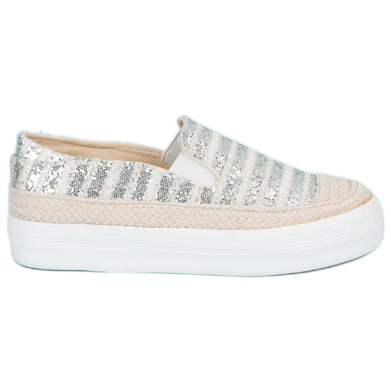 J. Star Hopeiset espadrillit harmaa