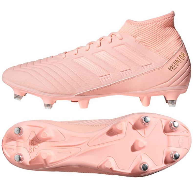 Adidas Predator 18.3 SG M D97850 jalkapallokengät vaaleanpunainen