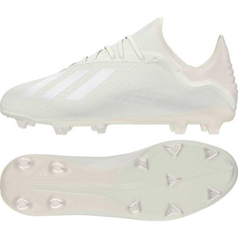 Adidas X 18.2 Fg M DB2181 jalkapallokengät valkoinen