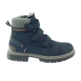 American Club Velcro saapikkaat 708121 harmaa tummansininen