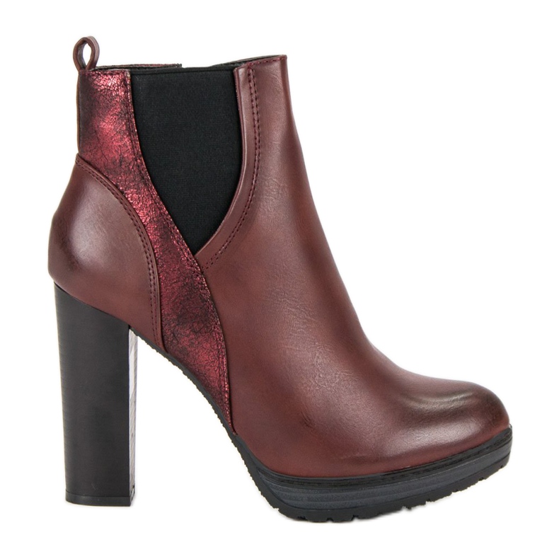 Erynn Seksikkäät viininpunaiset saappaat punainen