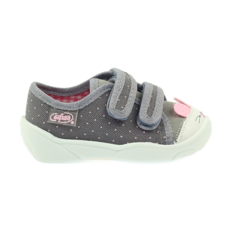 Befado lasten kengät tossut lenkkarit 907P101 harmaa vaaleanpunainen