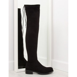 Musta mokkanahkainen saappaat NS020P musta Musta mokkanahkainen saappaat NS020P musta