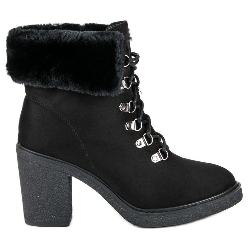 Juliet Sidotut saappaat postissa musta