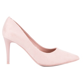 Mokkanahkaiset korkokengät vaaleanpunainen