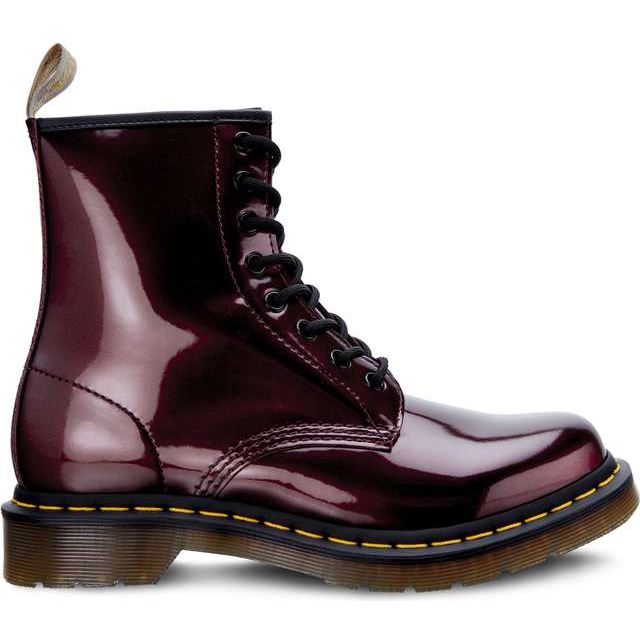 Dr. Martens Vegan 1460 Chrome Oxblood Chrome Paint Metallic punainen