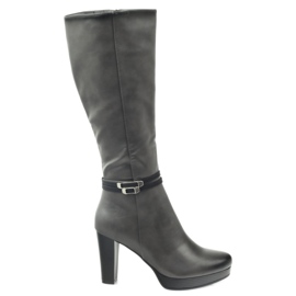 M.Daszyński Saappaat postitse Daszyński AM61 musta harmaa M.Daszyński Saappaat postitse Daszyński AM61 musta harmaa