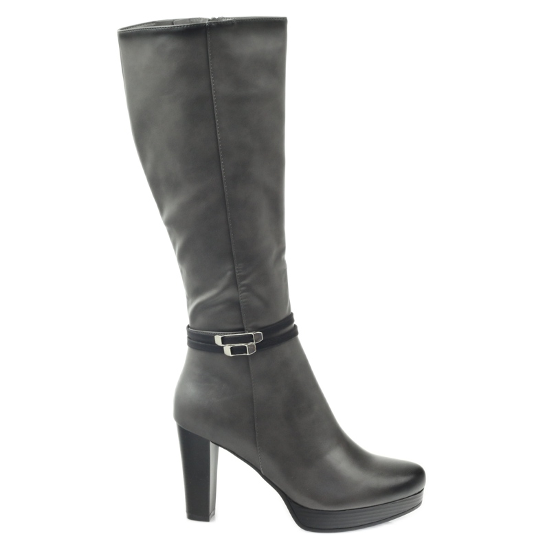 M.Daszyński Saappaat postitse Daszyński AM61 musta harmaa