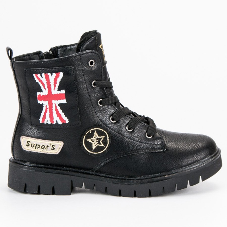 American Club Tyylikäs tyttöjen American Booties musta