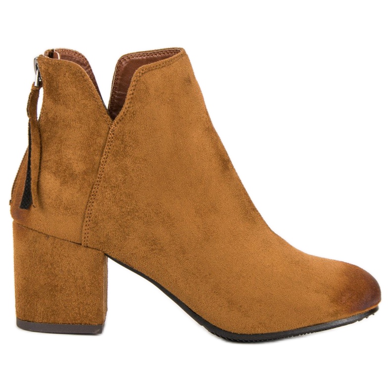 Vinceza Korkeakorkoiset mokkanahkaiset nilkkurit ruskea