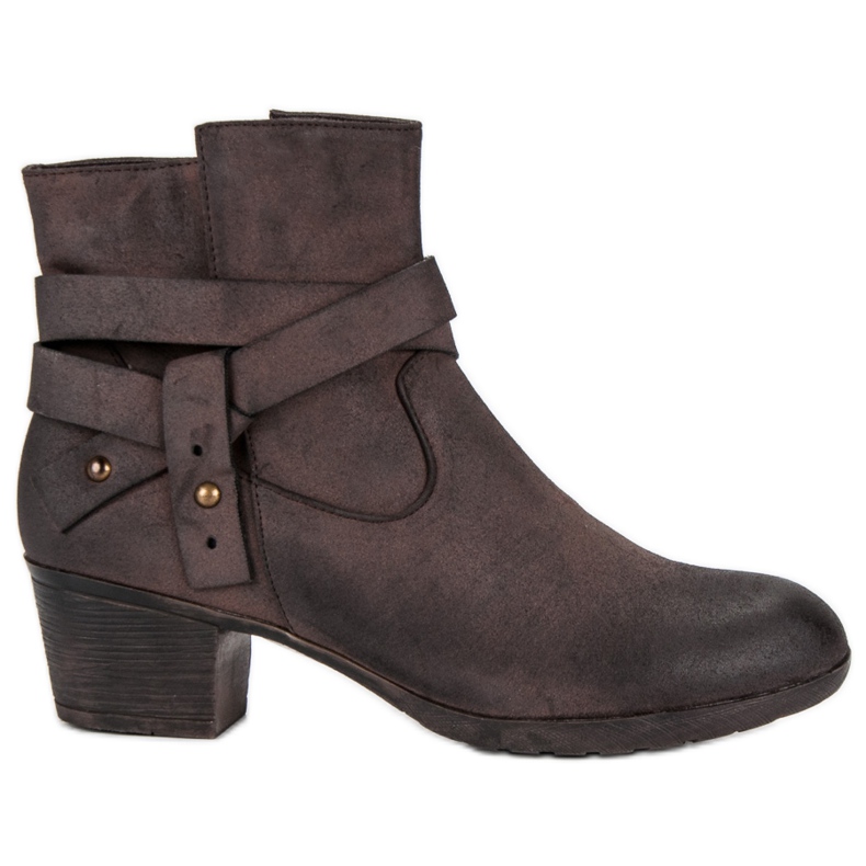 Korolliset saappaat ruskea