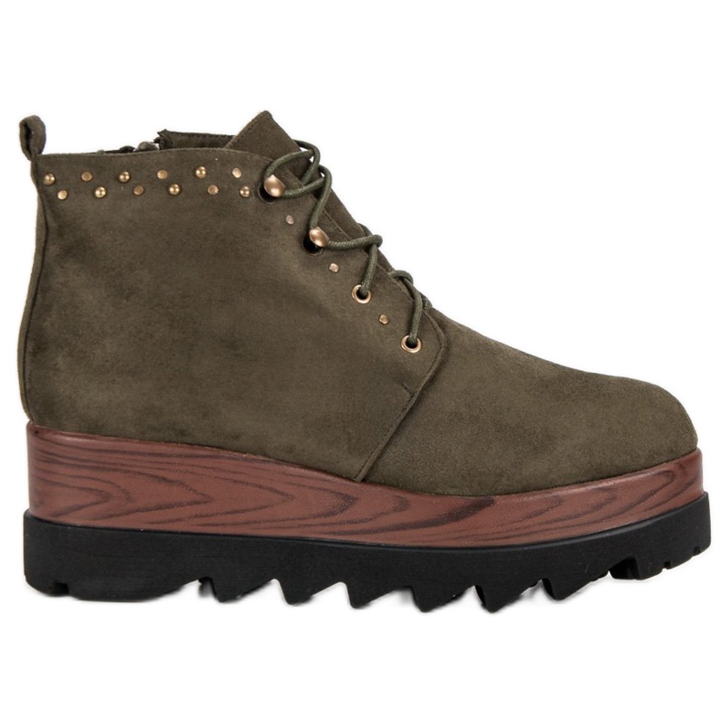 Kylie Suede Wedge saappaat vihreä