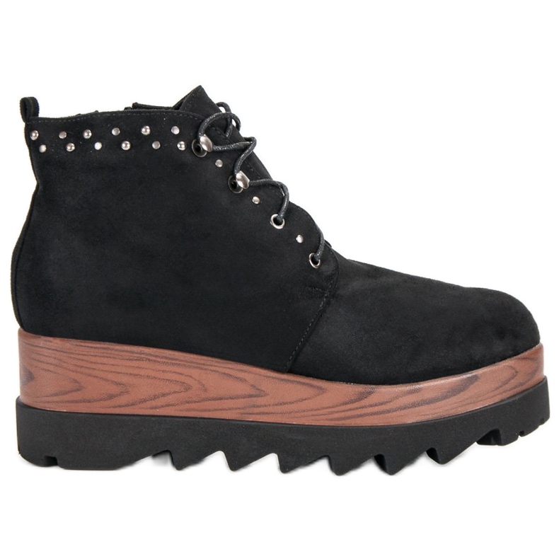 Kylie Suede Wedge saappaat musta