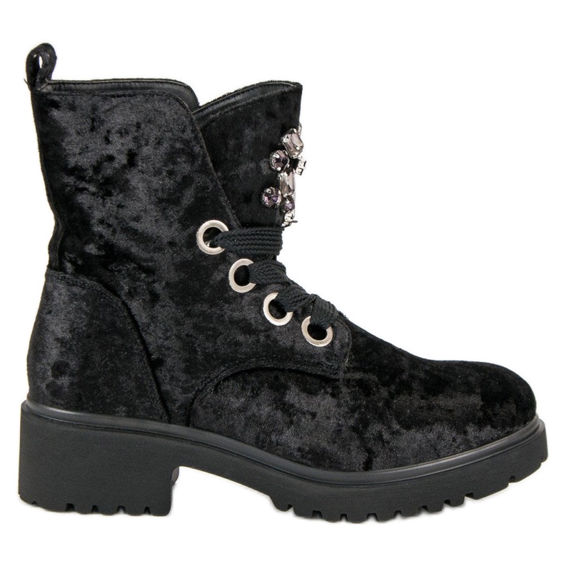 Kylie Muodikkaat velour -saappaat musta