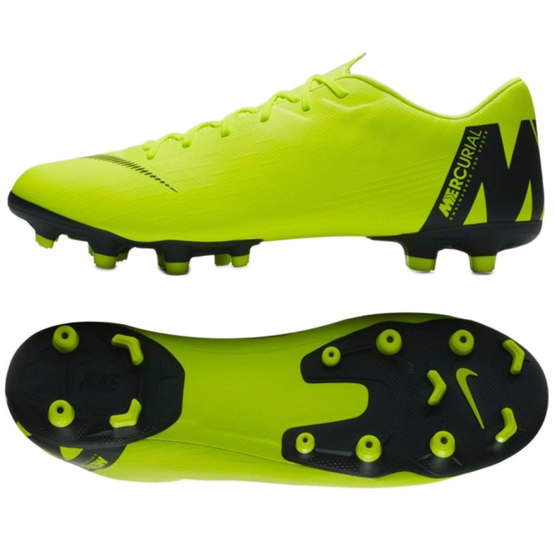 Nike Mercurial Vapor 12 Academy Fg M AH7375-701 jalkapallokengät keltainen keltainen