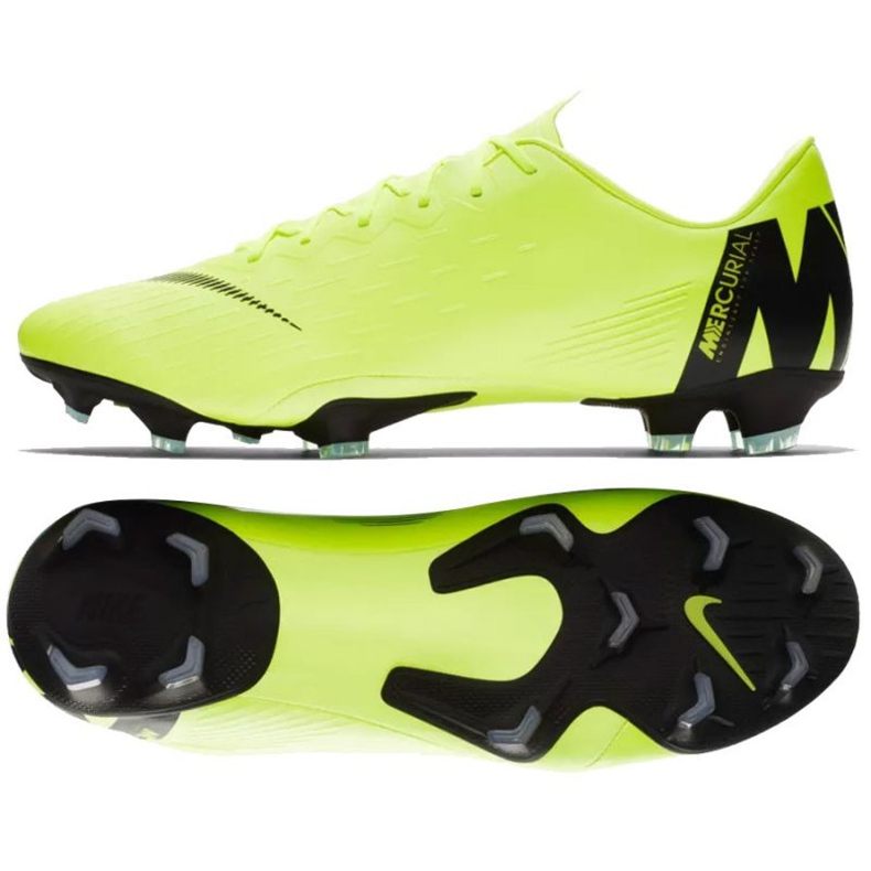 Nike Mercurial Vapor 12 Pro Fg M AH7382-701 jalkapallokengät keltainen keltainen