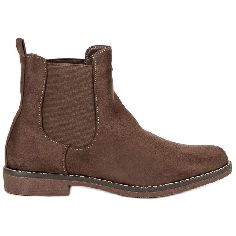 Super Mode Khaki -mokkanahkaiset Chelsea -saappaat