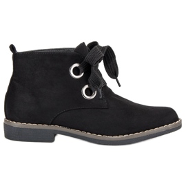 Super Mode Mokkanahkaiset saappaat musta