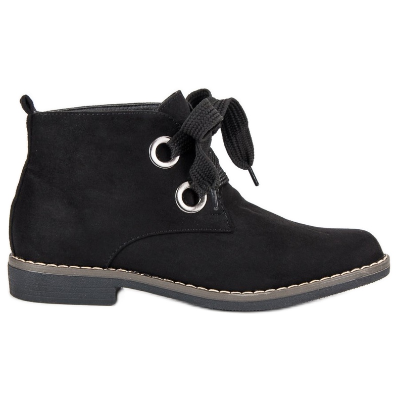 Super Mode Mokkanahkaiset saappaat musta