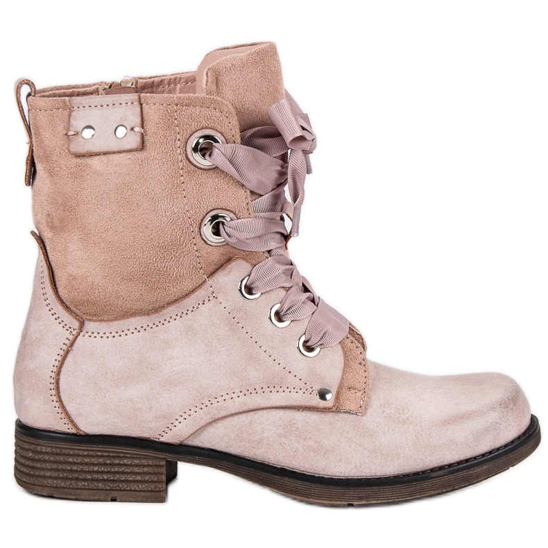 Bestelle Suede jauhepussit monivärinen vaaleanpunainen