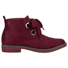 Super Mode Mokkanahkanauhakengät punainen Super Mode Mokkanahkanauhakengät punainen