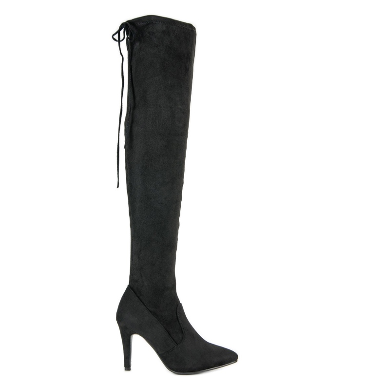 Cm Paris Mokkanahkaiset reisisaappaat kantapäässä musta