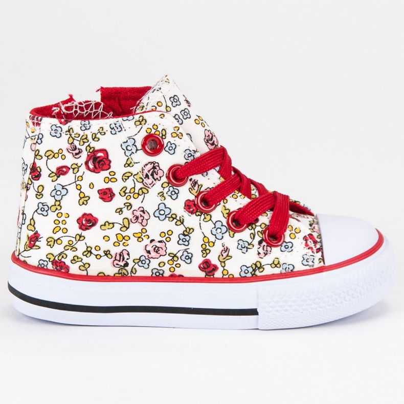 Korkeat lenkkarit kukilla monivärinen