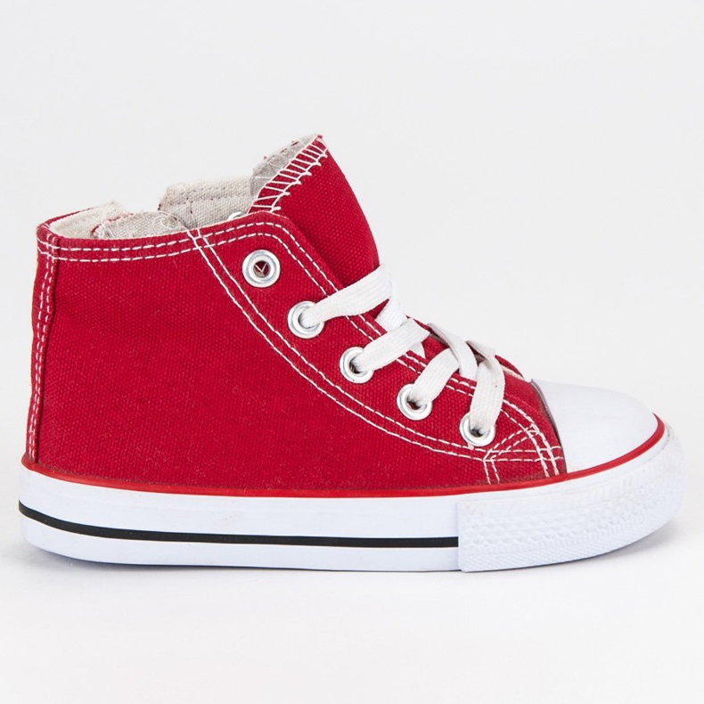 Korkeat punaiset lenkkarit punainen