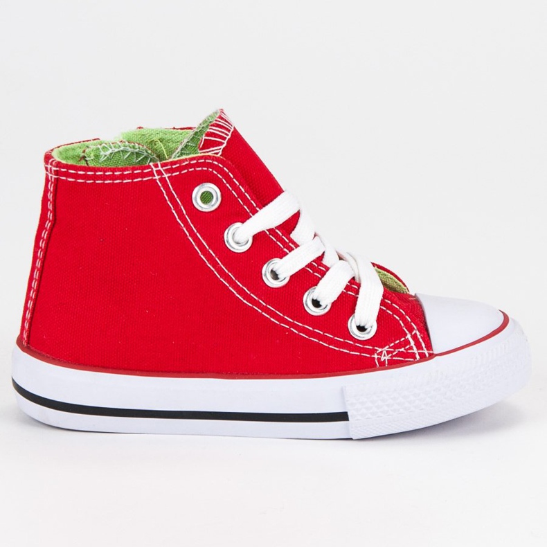 Korkeat punaiset lenkkarit punainen