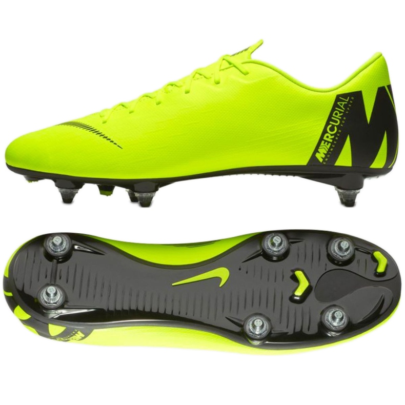 Nike Mercurial Vapor 12 Academy Sg Pro M AH7376-701 jalkapallokengät monivärinen vihreä