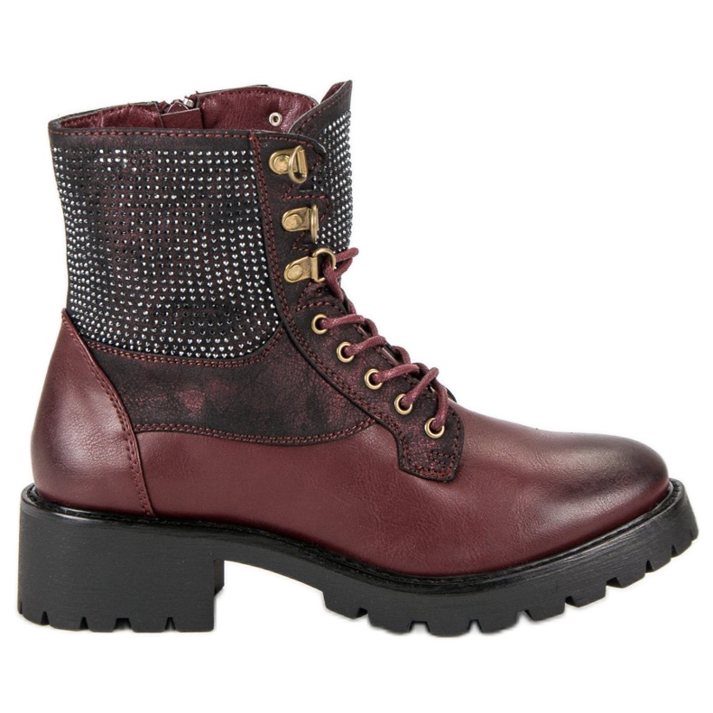 Ideal Shoes Laced työntekijöitä alustalla monivärinen punainen