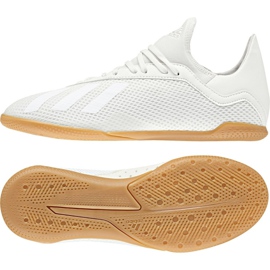 Adidas X Tango 18.3 Jr DB2427 jalkapallokengät valkoinen valkoinen
