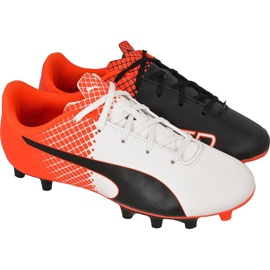 Puma evoSPEED 5.5 Tricks Fg Jr 10362903 jalkapallokengät monivärinen punainen Puma evoSPEED 5.5 Tricks Fg Jr 10362903 jalkapallokengät monivärinen punainen