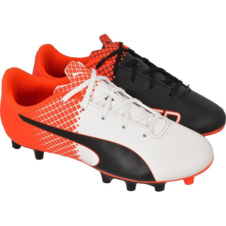 Puma evoSPEED 5.5 Tricks Fg Jr 10362903 jalkapallokengät monivärinen punainen Puma evoSPEED 5.5 Tricks Fg Jr 10362903 jalkapallokengät monivärinen punainen