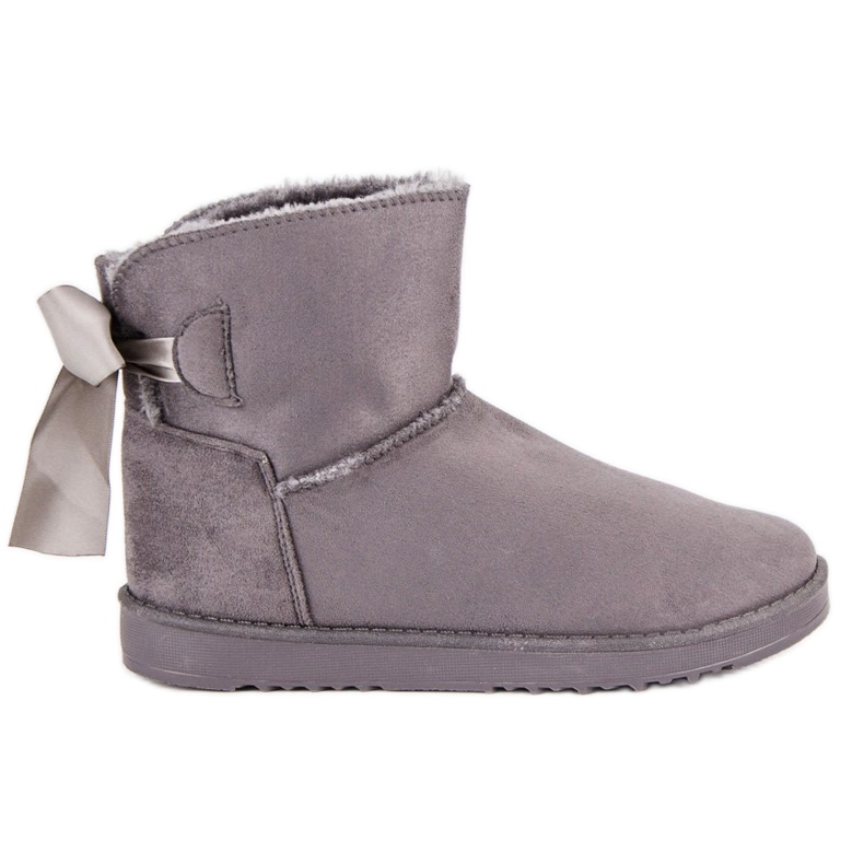 Lumisaappaat, joissa on käännettävä yläosa harmaa