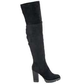 Super Mode Mokkanahkaiset saappaat musta