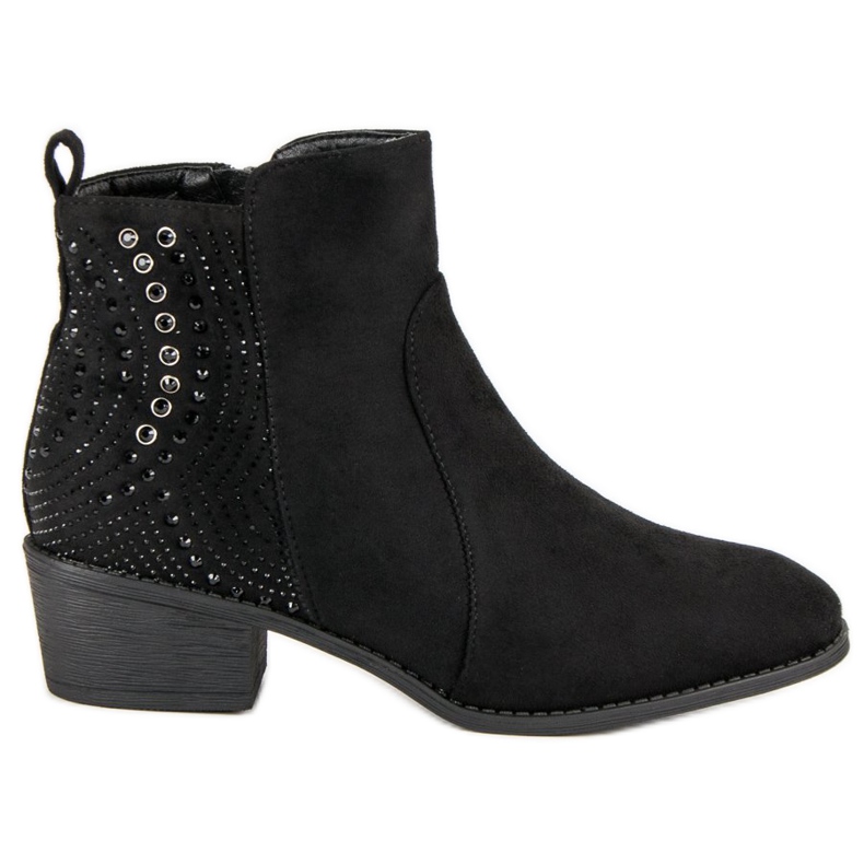 Nio Nio Mustat saappaat kristalleilla