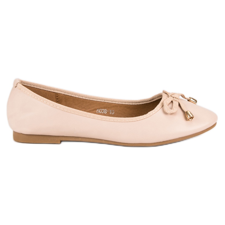 Puuteri balerina jousella vaaleanpunainen