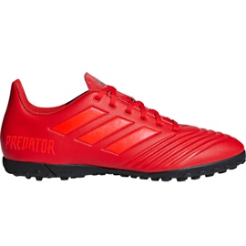 Adidas Predator 19.4 Tf M D97973 jalkapallokengät punainen punainen