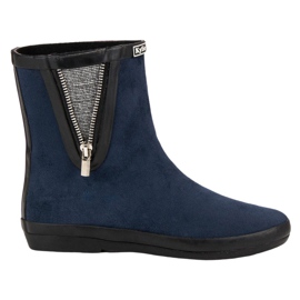 Kylie Suede Galoshes koristeellisella vetoketjulla tummansininen